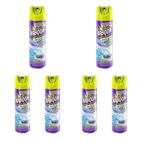 6 Pack Kaboom Foam-Tastic with OxiClean Fresh Scent Bathroom Cleaner, 19 oz.