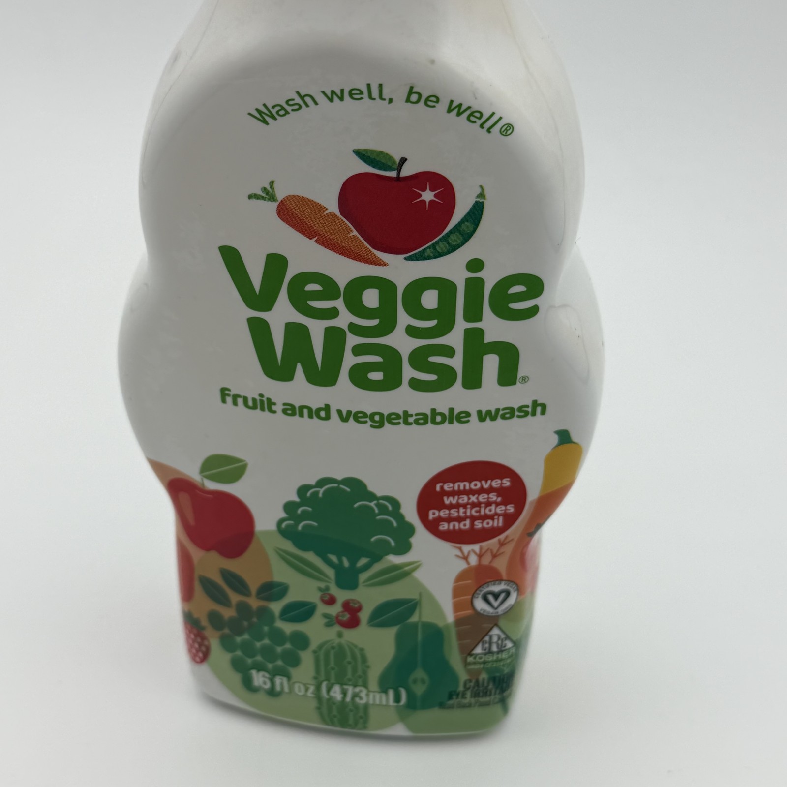 Veggie Wash Fruit & Vegetable Wash Spray 16 fl oz – Removes Wax Pesticides Soil