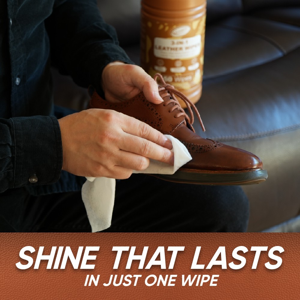 Air Jungles 3in1 Leather Cleaner Wipes 50 Count (Pack of 2)