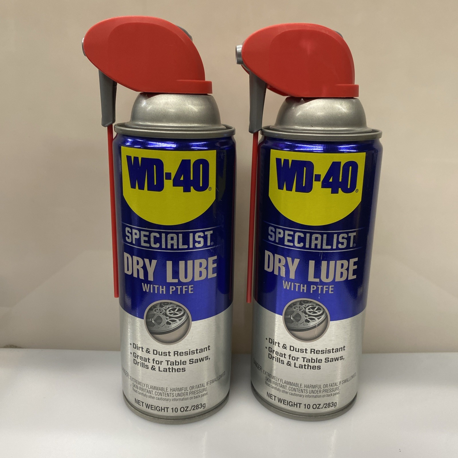 2X WD-40 Specialist Dry Lube w/ PTFE Dirt Dust Corrosion Resistant 10 Oz