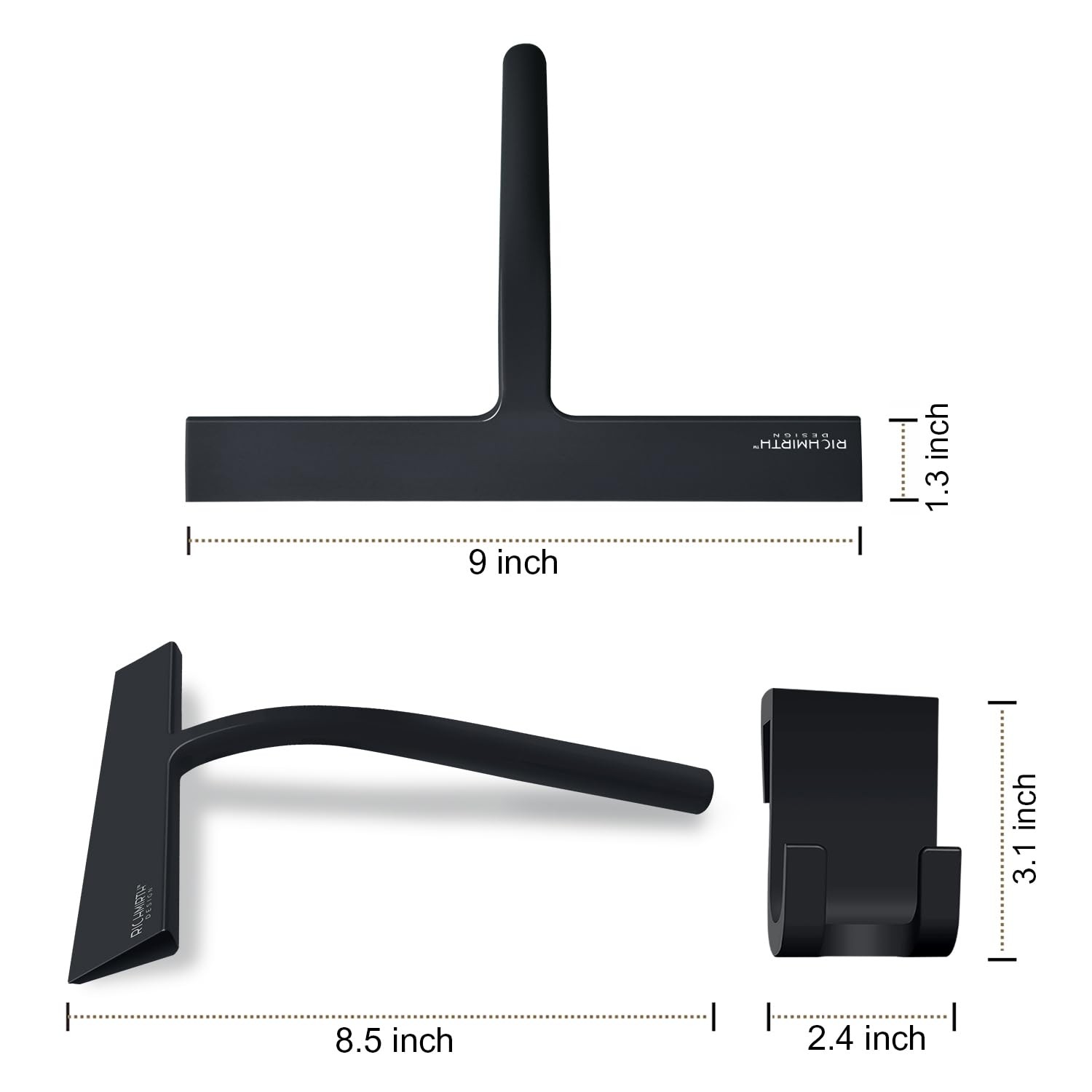 Silicone Rubber Blade Shower Squeegee 9″ in Width Window & Car Squeegee for S…