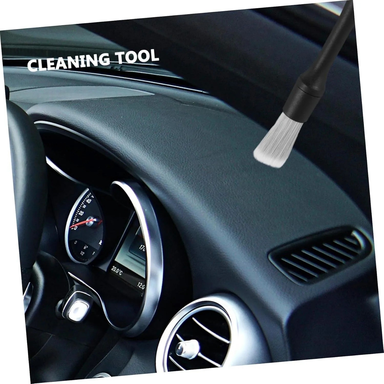 5PCS Car Detailing Brush Set Boars Bristle Auto Interior Exterior Cleaning Tool