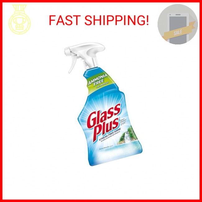 Glass Plus Glass Cleaner, 32 Fl Oz Bottle, Multi-Surface Glass Cleaner