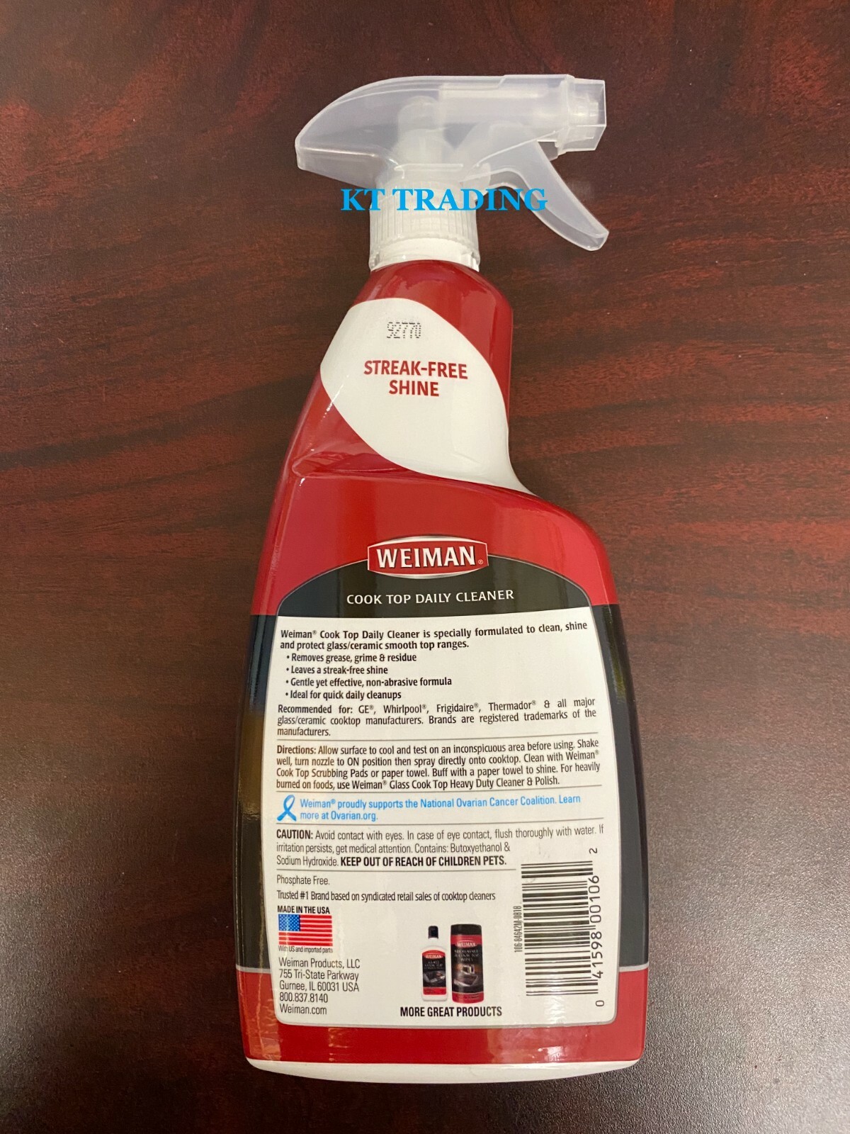 WEIMAN Glass Ceramic Stove Top DAILY CLEANER Polish Shine Protect RANGE TOP 22oz