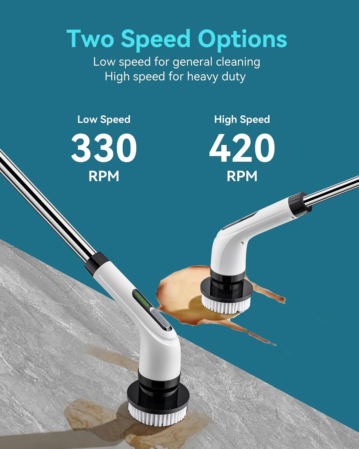 Power rotary scrubber for cleaning bathrooms Tile power cleaning brushes