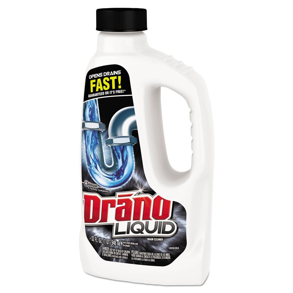 Drano 335712 32 oz Safety Cap Bottle Liquid Drain Cleaner (12/CT) New