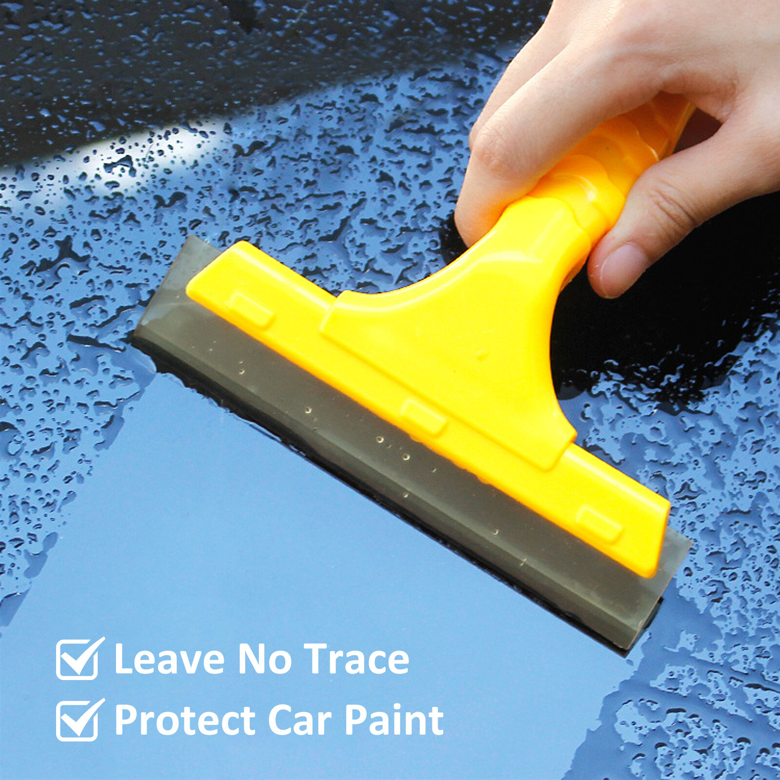 2Pcs Flexible Silicone Squeegee Shower Car Window Glass Door Wiper Cleaner Brush