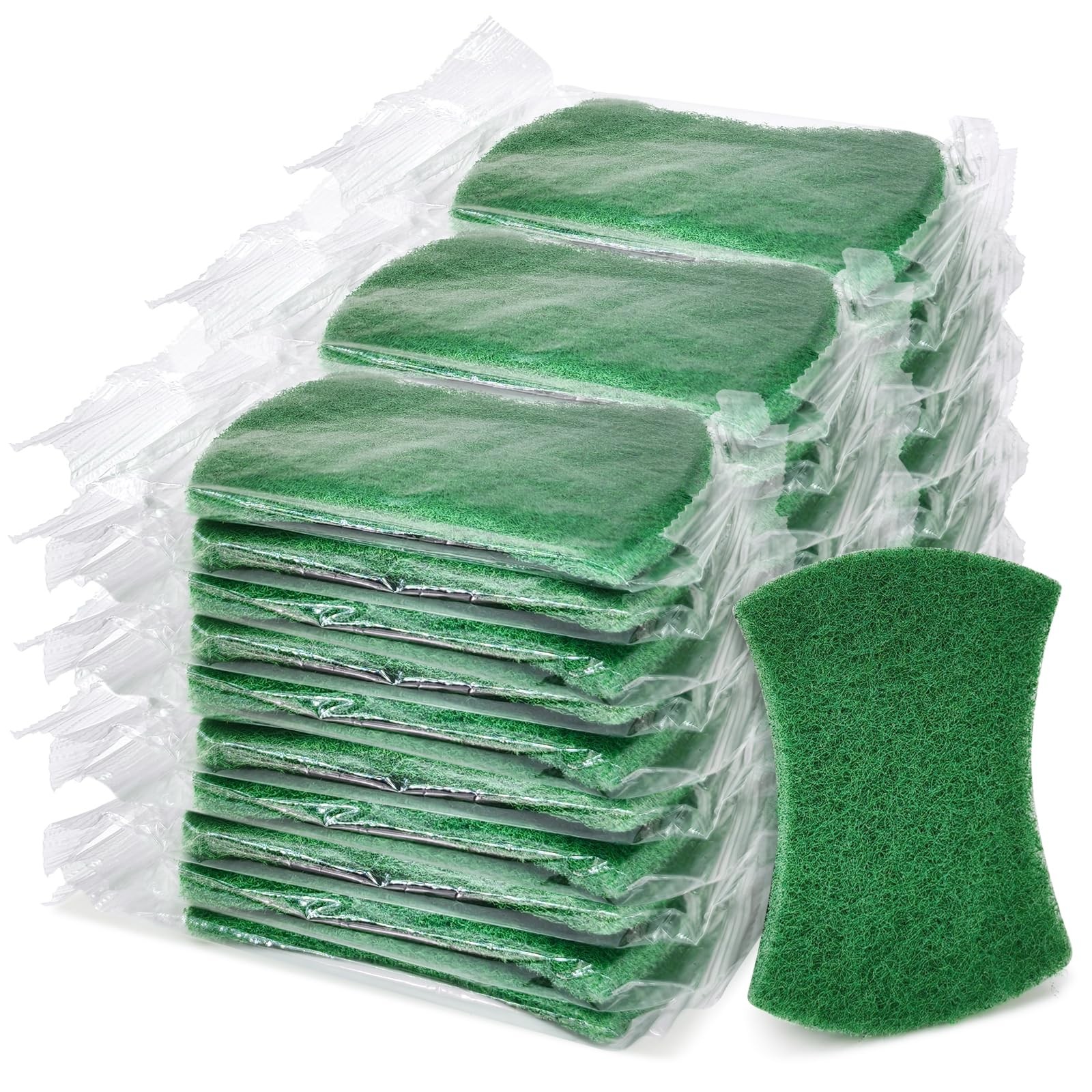 Heavy Duty Scouring Pads, 30 Pcs Individually Wrapped Dish Scrubber Pads for …