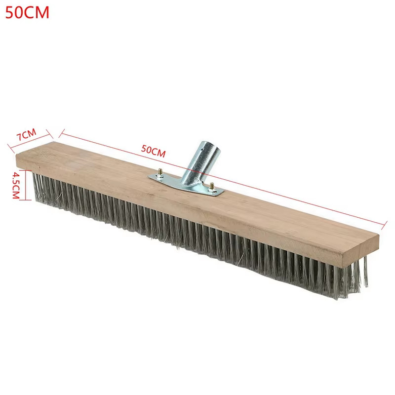 1PCS Stainless Steel Wire Broom Brush Sweeping Floor Garden Moss Clea 20/30/45CM