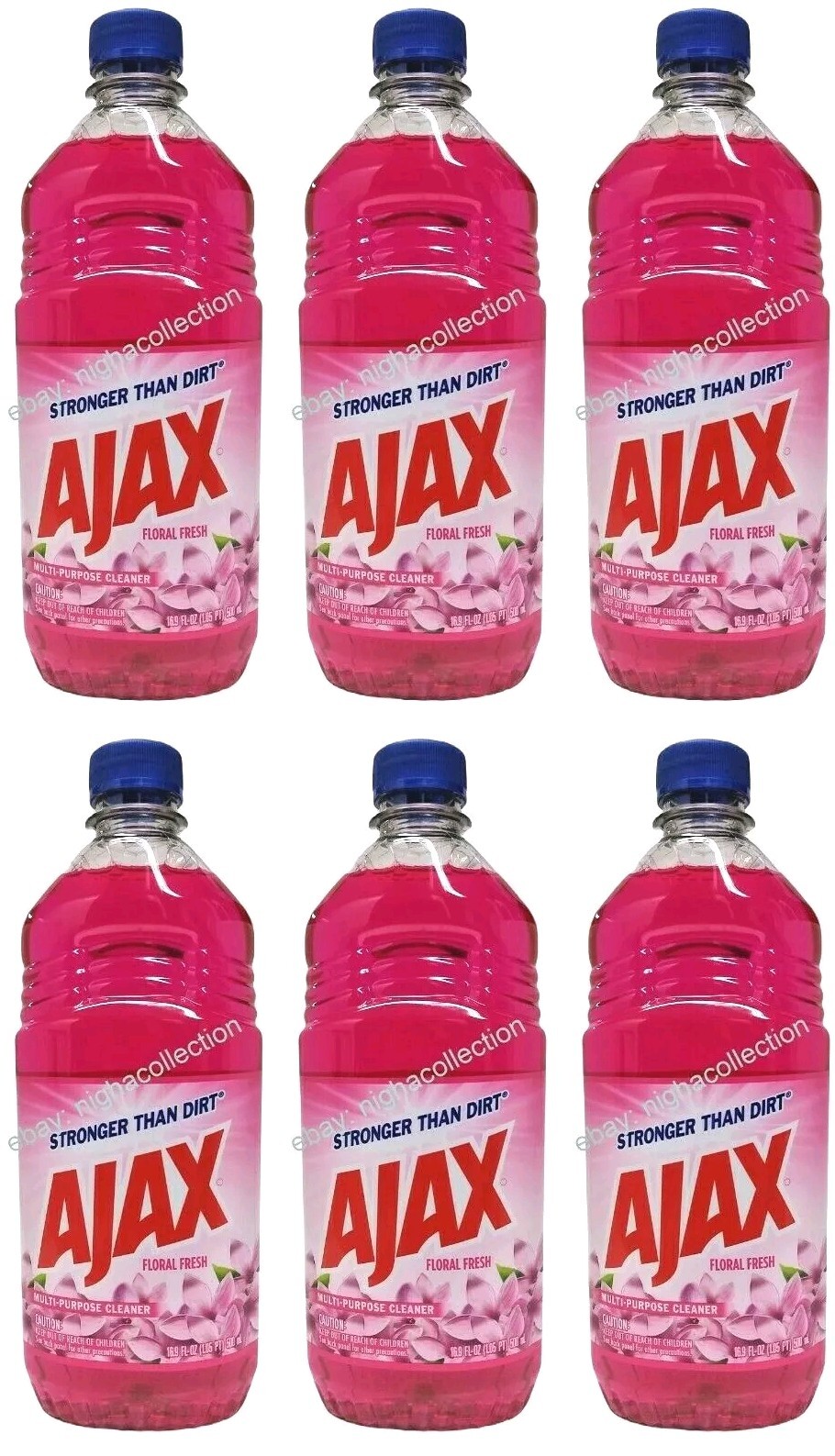 ( LOT 6 Bottles ) Ajax FLORAL FRESH All Purpose Cleaner 16.9 oz Each Bottle