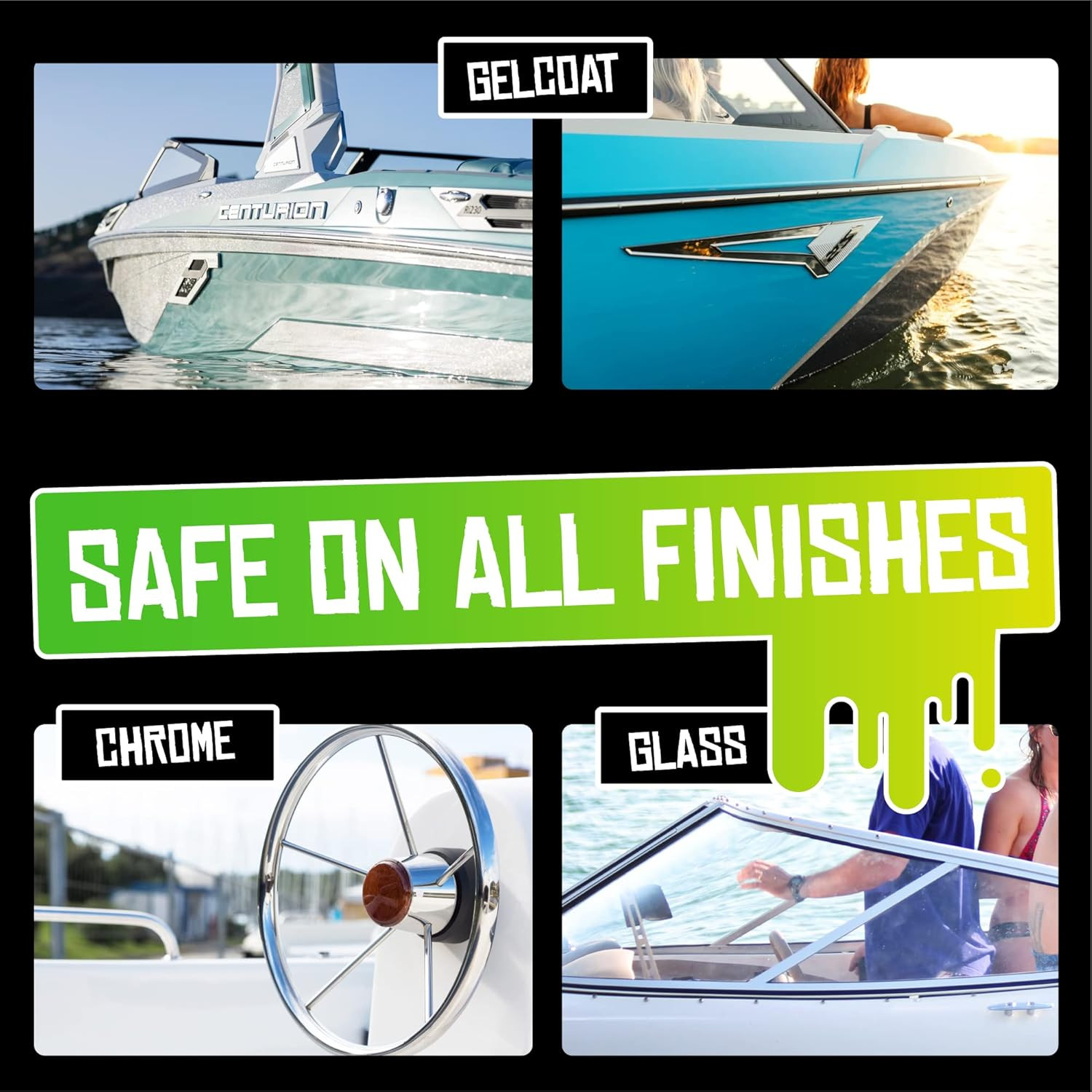 2In1 Exterior Boat Cleaner & Protectant | Water Spot Remover with Sio2 Ceramic S