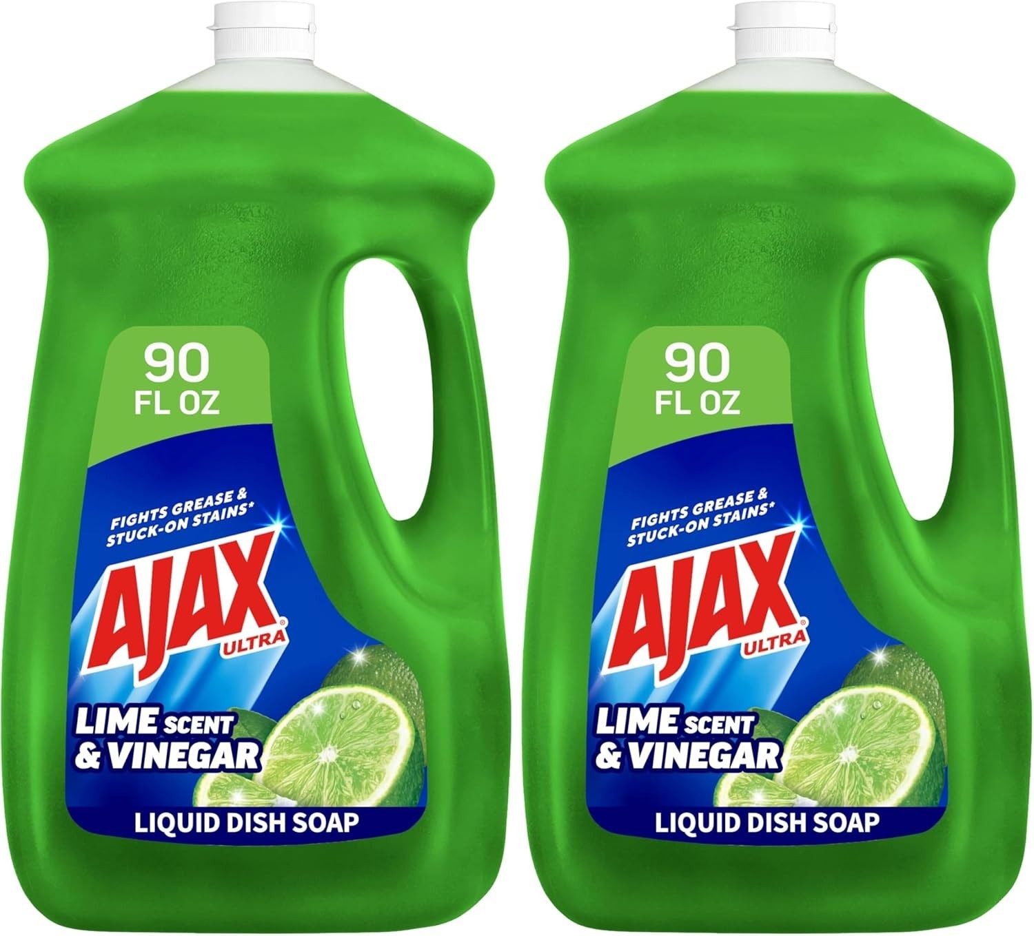 Dish Soap, Liquid, Vinegar and Lime | 90 oz Bottle | Pack of 2 | Ultra Formula