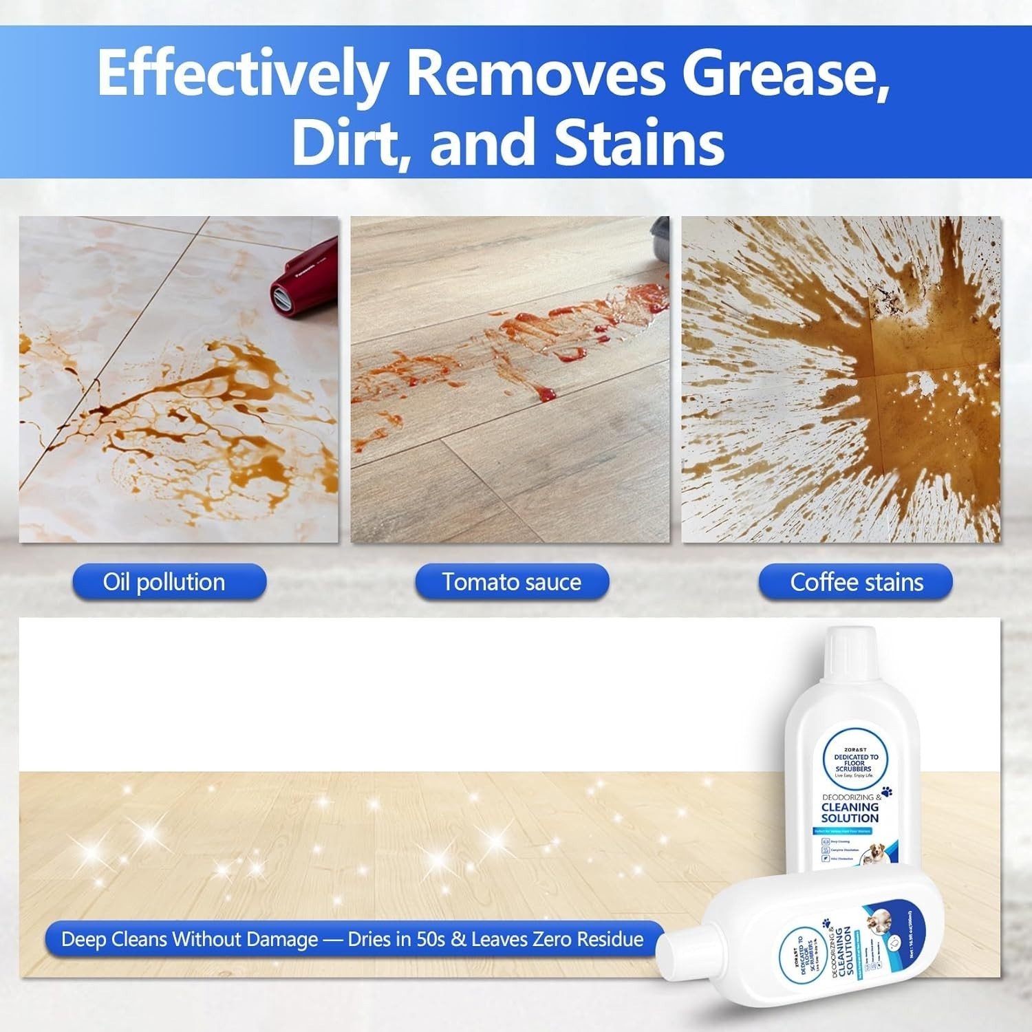 Effective & Non-Toxic Floor Cleaner – Streak-Free Deodorizer for All Surfaces