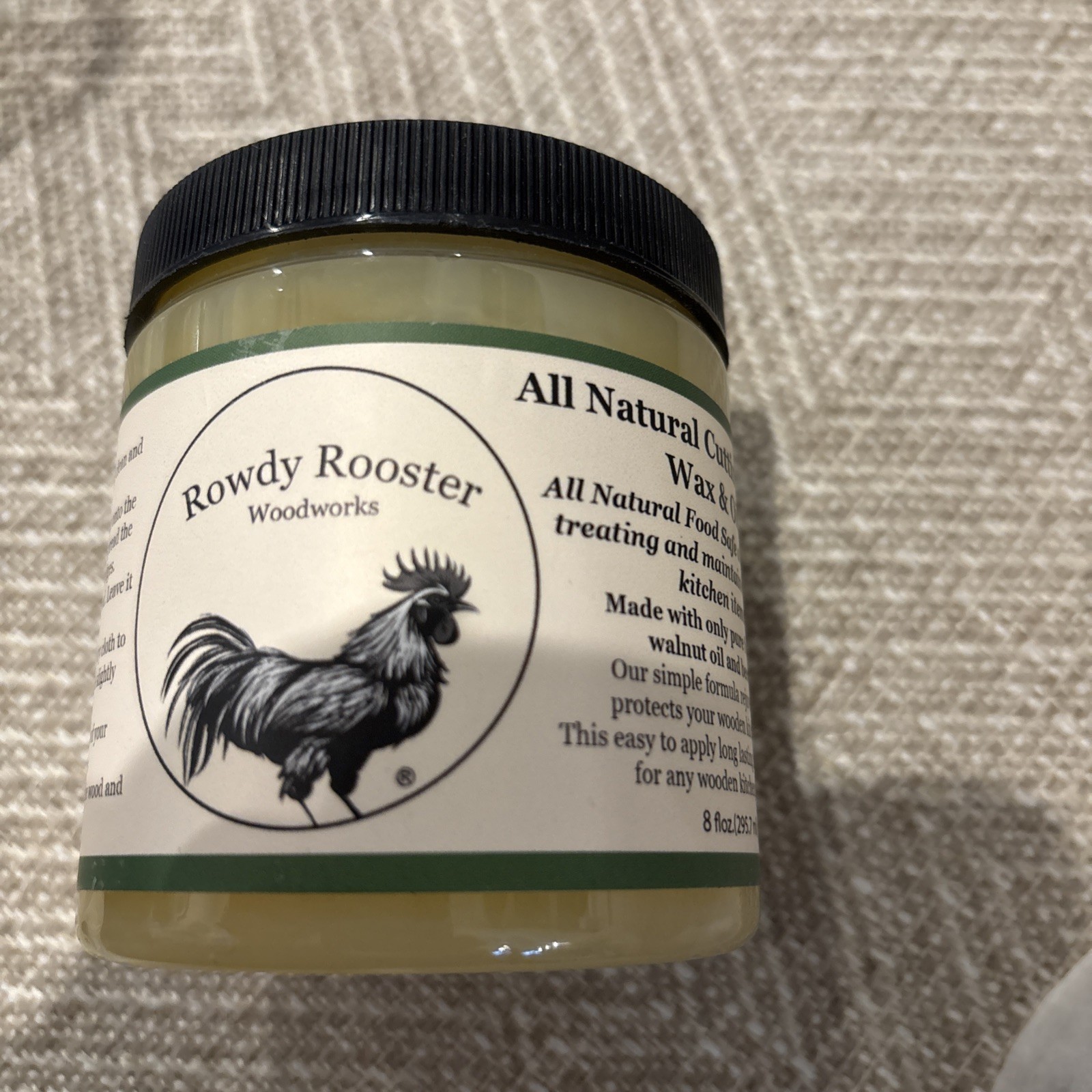 Rowdy Rooster /Furniture Wax Satin Finish Mineral Oil Beeswax Carnauba Wax, 8oz