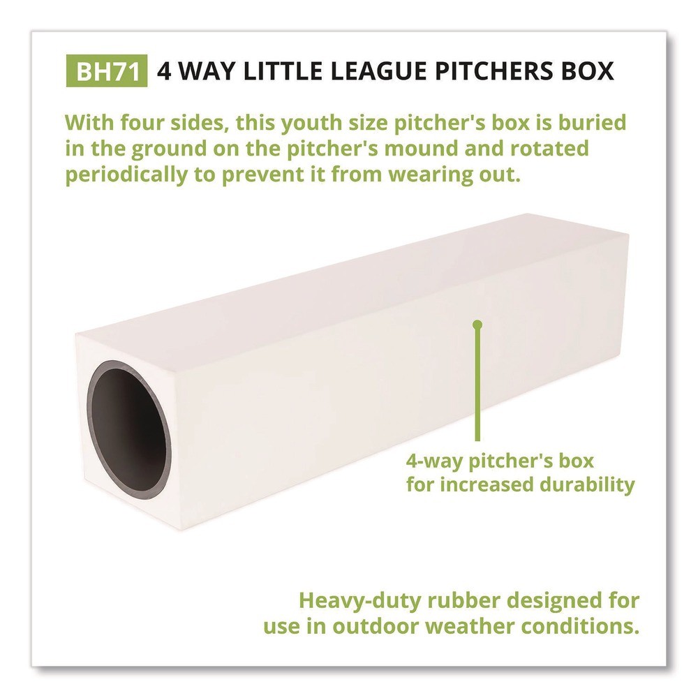 Champion Sports BH71 18″ x 4″ 4-Way Youth Pitcher’s Box New