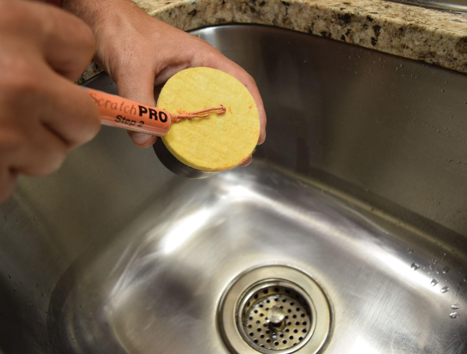 Scratch Pro Kit For Polishing And Repairing Stainless Steel Sinks, Wit