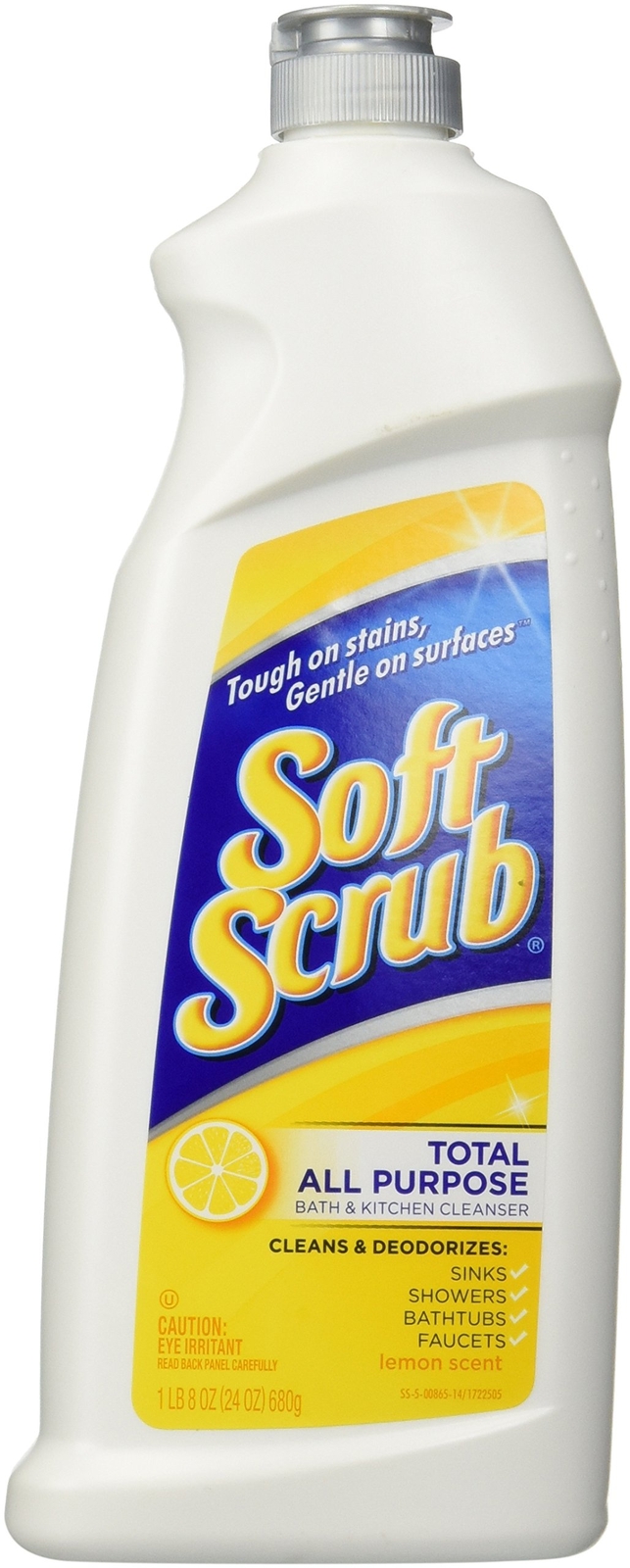 Soft Scrub Lemon Cleaner 24 Oz Pack of 2 Multi Surface Cleanser Cleans Easily