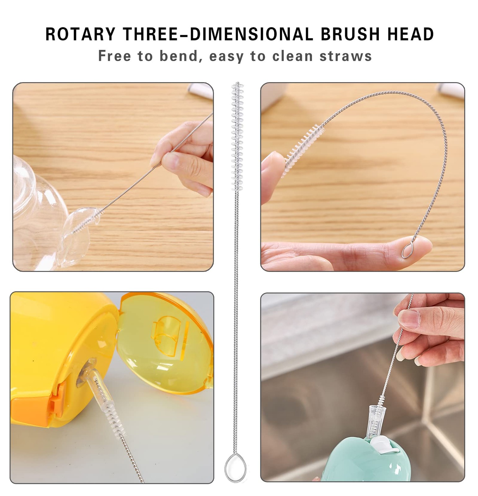 16PCS Versatile Scrubber Brush- Multipurpose Bottle Gap Brush 3 in 1 Cup Lid …