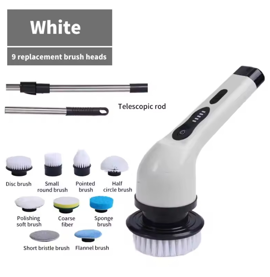 UltraScrub 9-in-1 Waterproof Electric Cordless Spin Scrubber Cleaning Brush