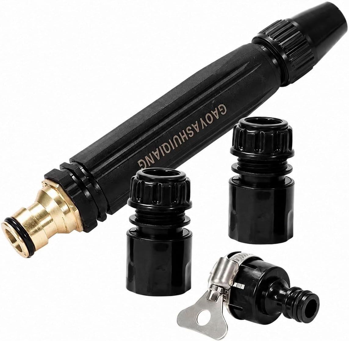 PowerJet High Pressure Water Gun-5-in-1 Nozzle,Garden Hose Pressure Booster,3000