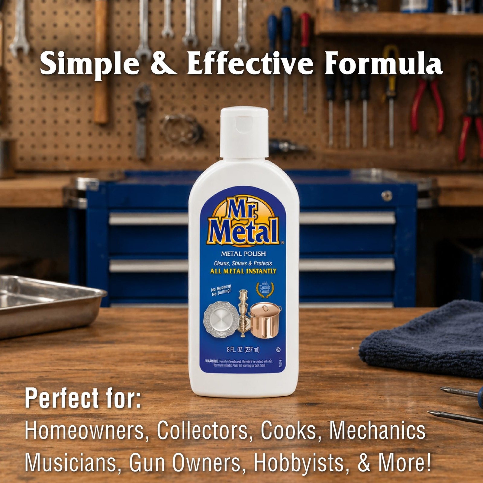 Metal Polish Liquid All Metal Multipurpose Cleaner, Non-Abrasive, Instant Ste…