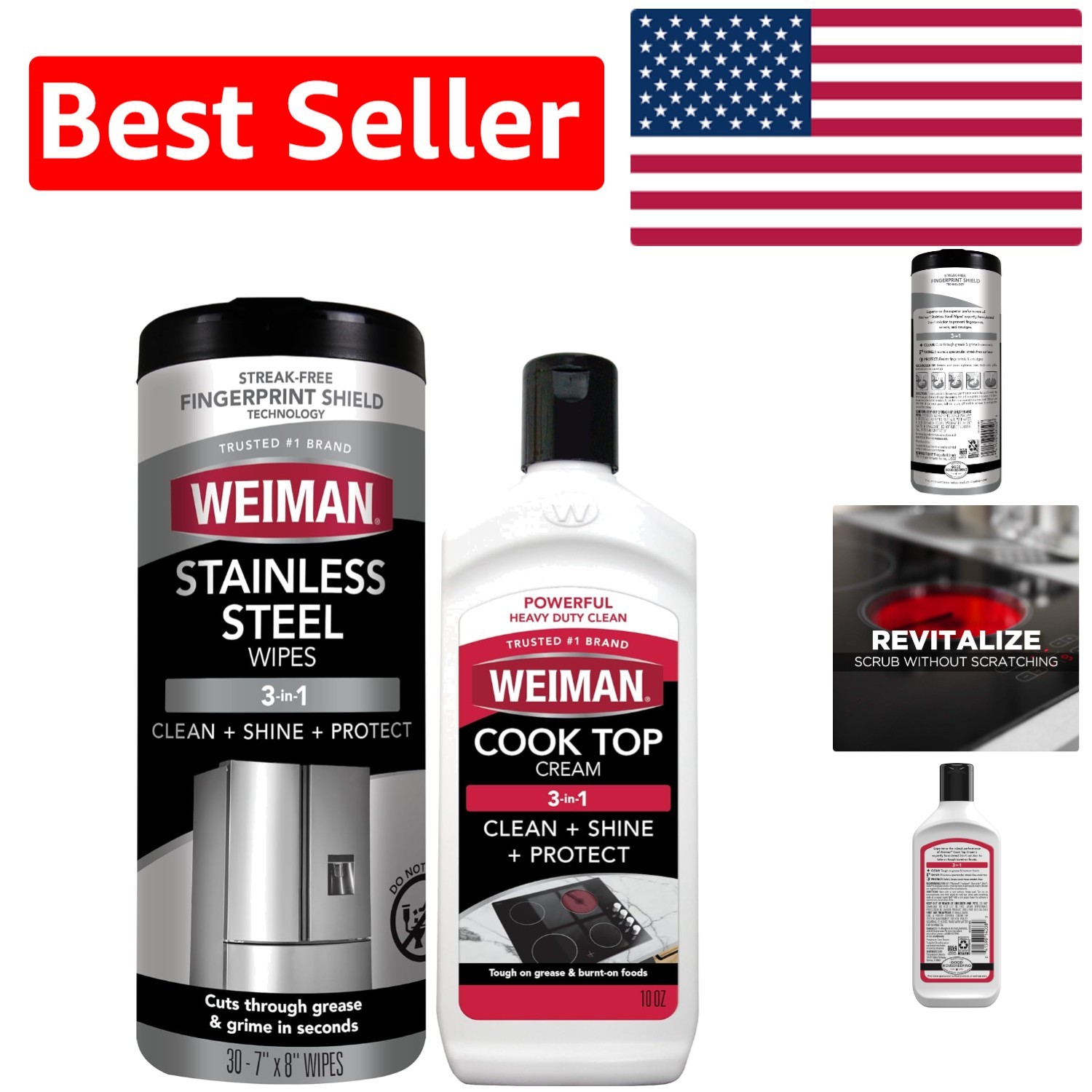 Natural Non-Toxic Stainless Steel Wipes & Polish – Powerful Kitchen Cleaner