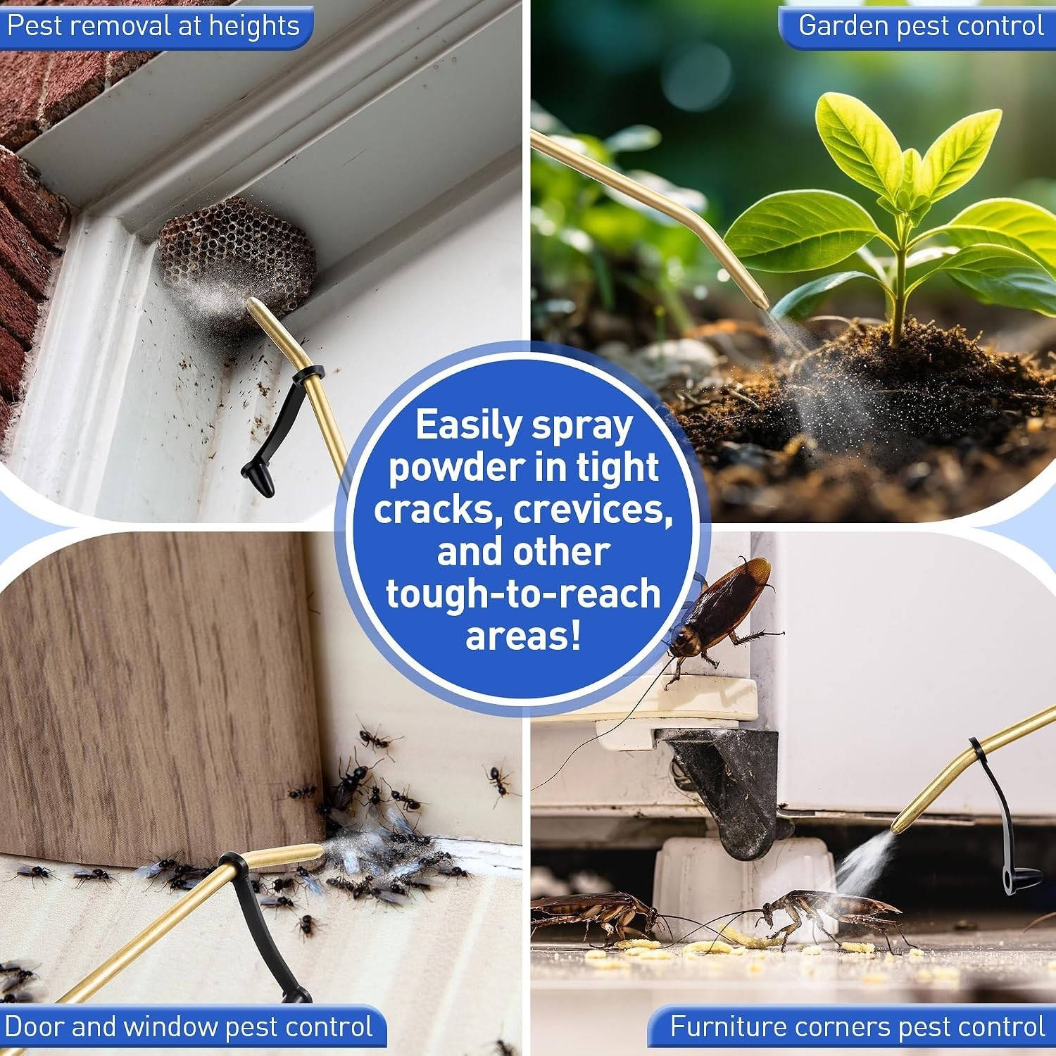 Diatomaceous Earth Powder Duster – Blue Sprayer Kit
