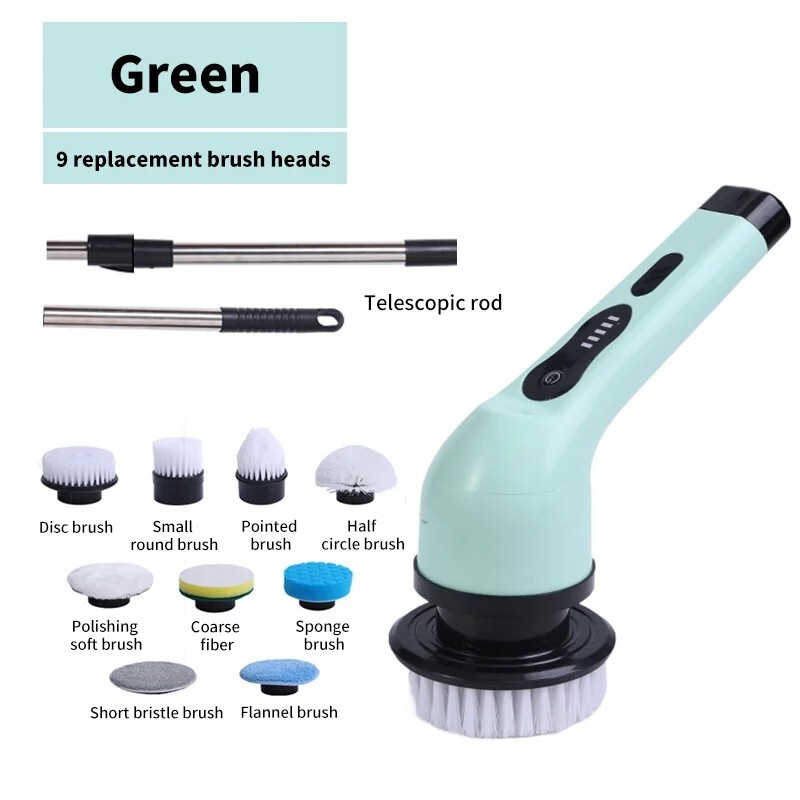 Wireless Electric Cleaning Brush USB Rechargeable Automatic Kitchen Dishwashing
