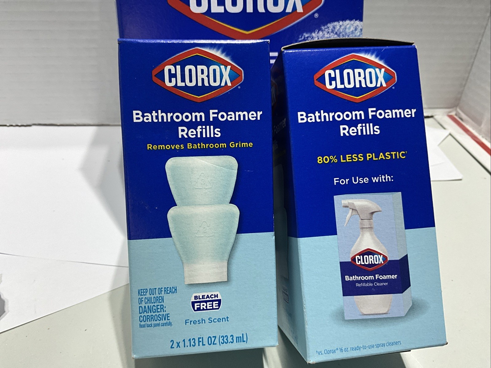 Clorox Bathroom Foamer Starter Kit Concentrated Cleaner & 2 Boxes Of Refills