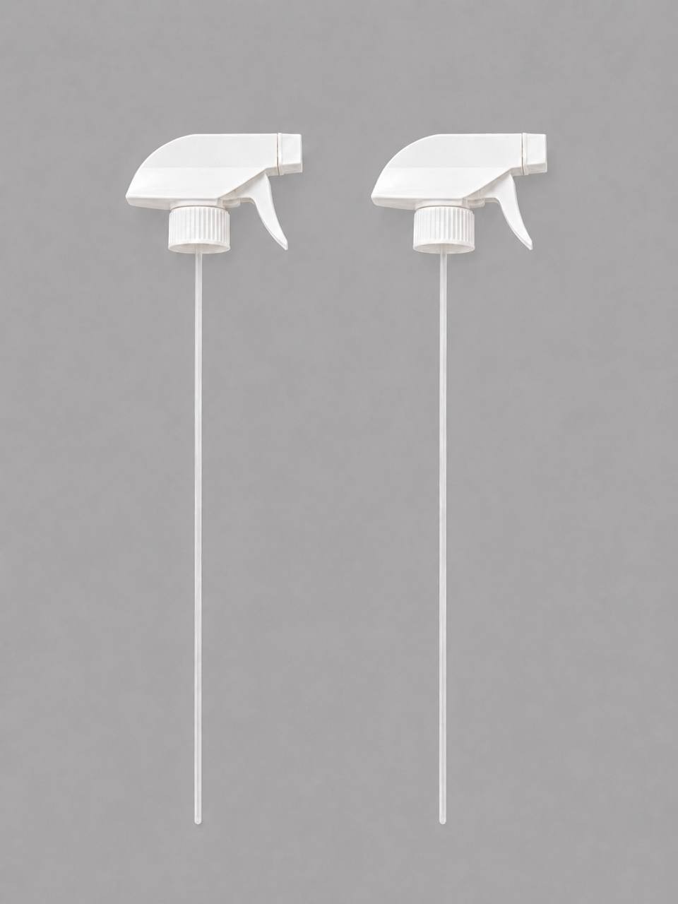 White Replacement Trigger Spray Head Nozzle with Dip Tube SET OF 2
