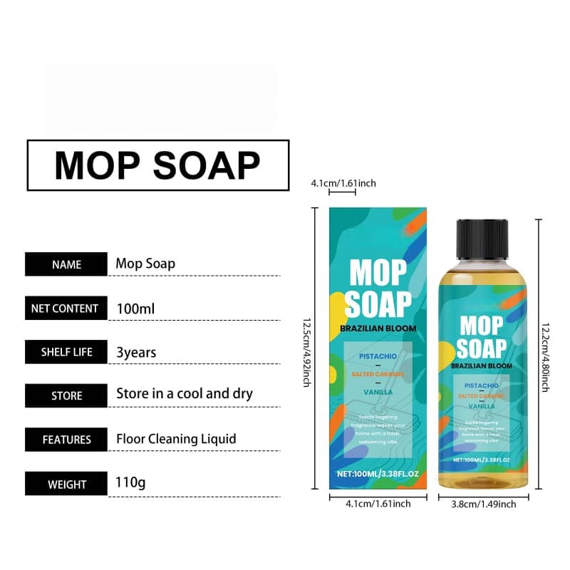 100ml Mop Soap Bedroom Kitchen Floor Quick Drying Liquid Fragrance Mop Cleaner