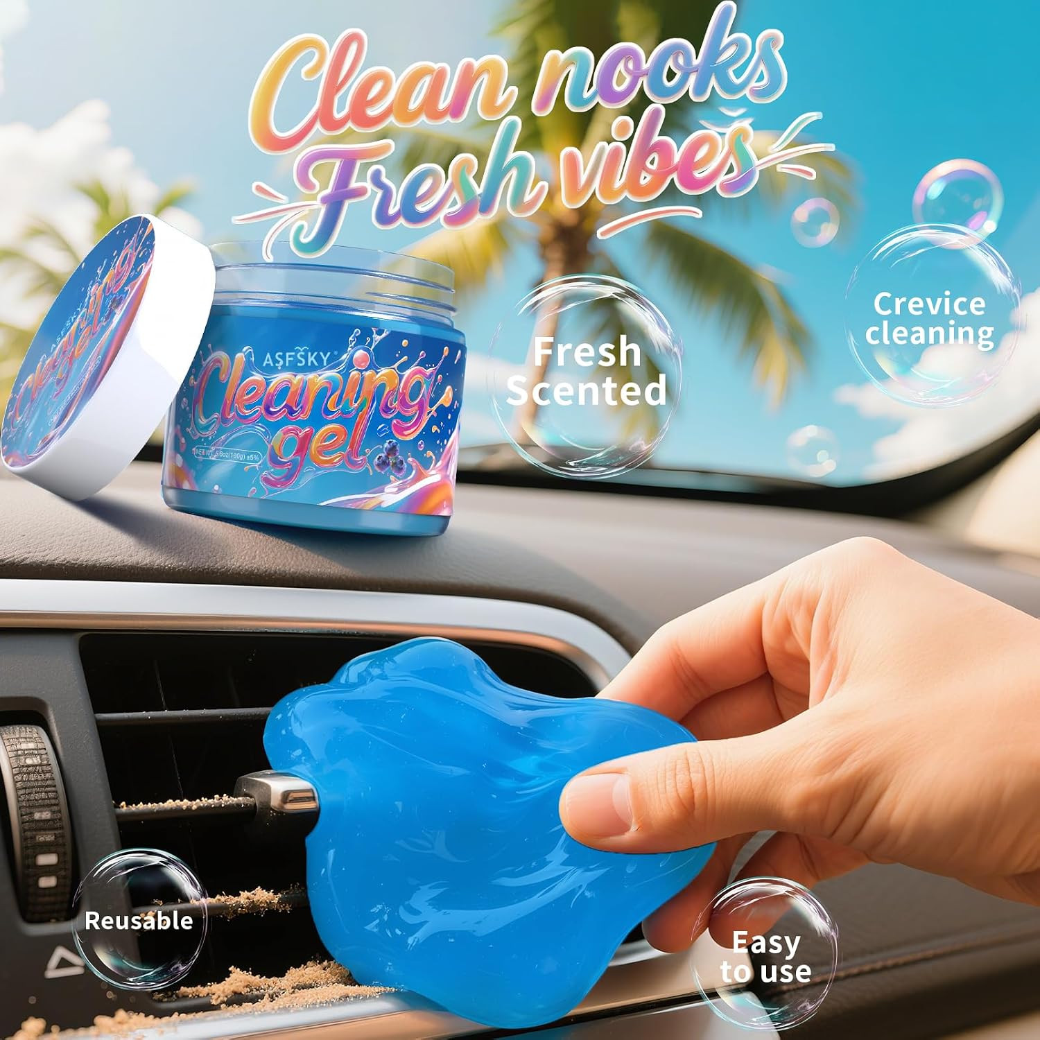 Car Cleaning Gel (Blue,Blueberry) Cleaning Putty Universal Dust Cleaning Car Int