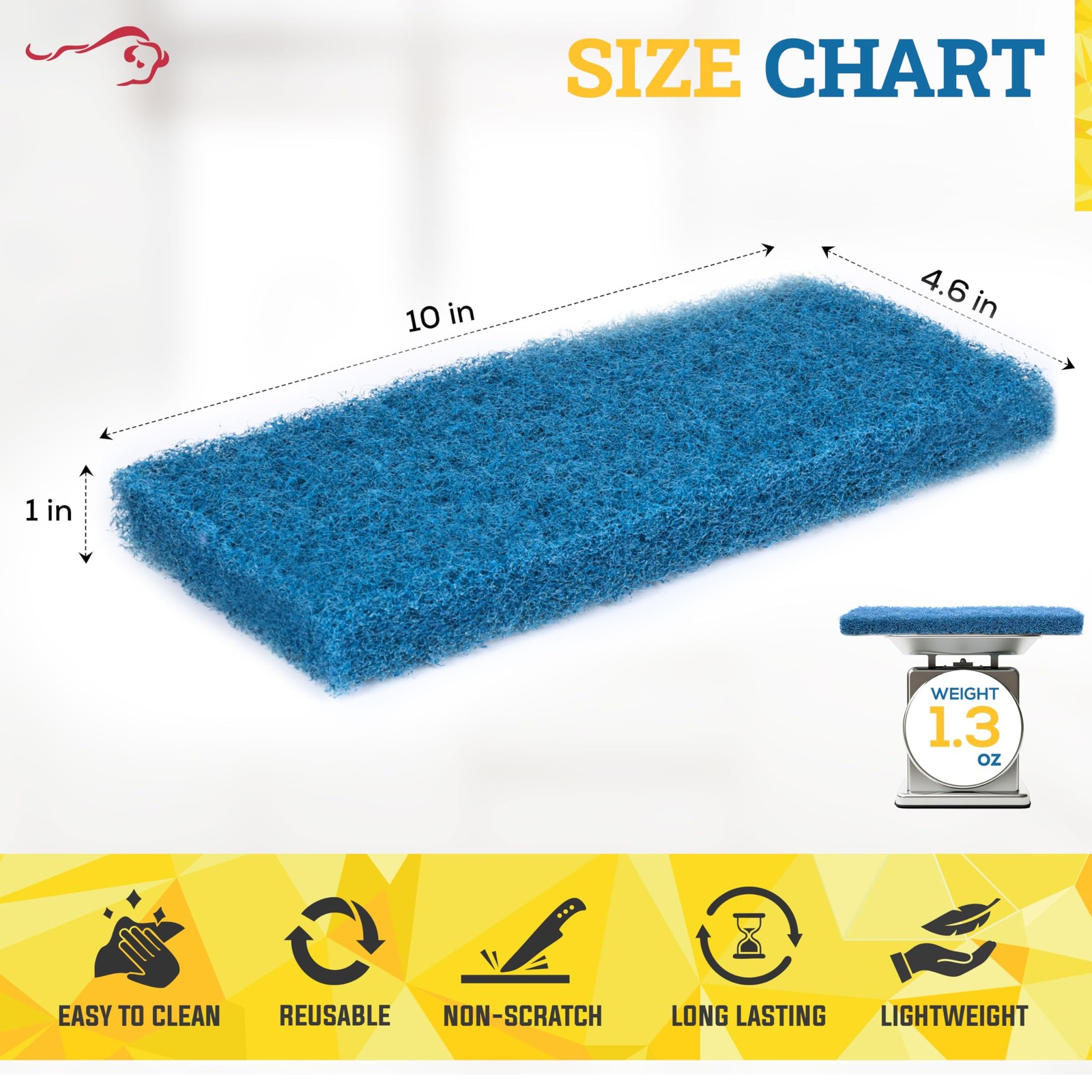 Medium Cleaning Pad | Medium Duty Scrub, Eco-Friendly, General Cleaning
