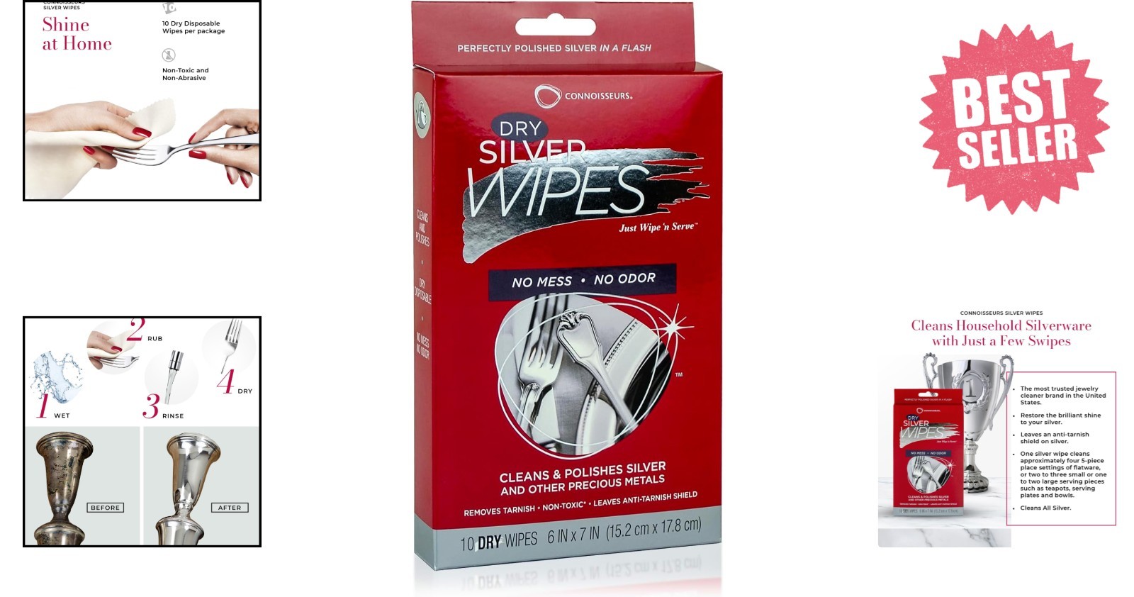 10 Disposable Wipes for Effortless Silver Care – Remove Tarnish Quickly