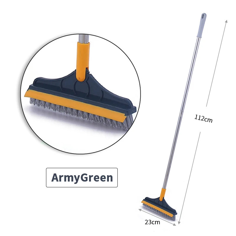 Floor Scrub Brush 2 In 1 Cleaning Brush Long Handle Removable Wiper Magic Broom