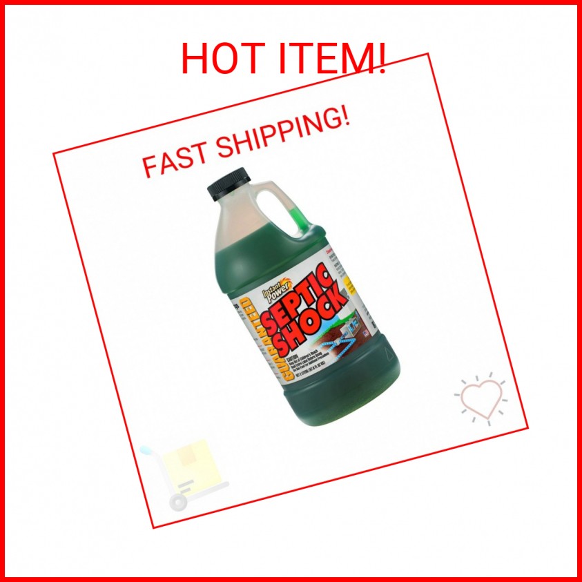 Instant Power Septic Shock – Septic Tank Treatment, Drain Cleaner Liquid Clog Re