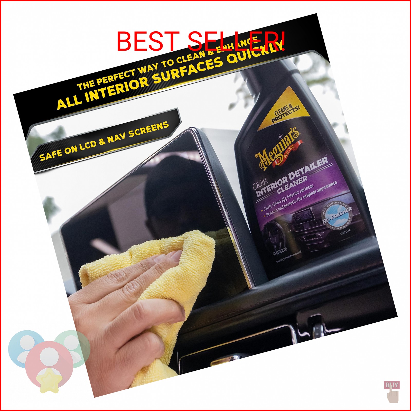 Meguiar’s Quik Interior Detailer – This Non-Greasy Formula Cleans and Protects A