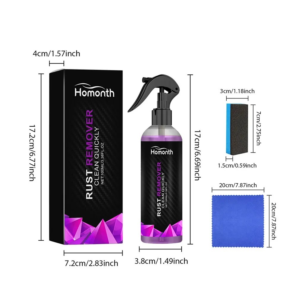Limpiador de oxido Removedor de oxido para limpiar metal pintura desoxidar 100ml