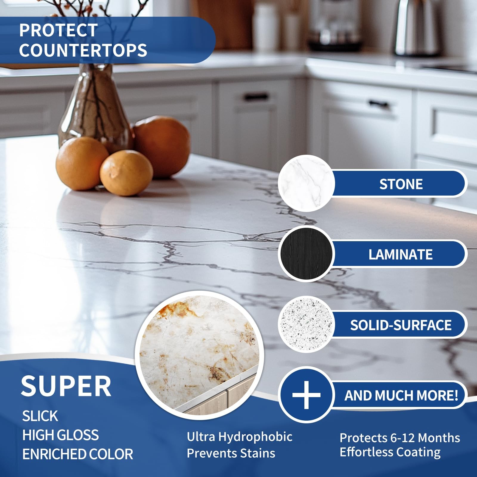 Home Ceramic Coating Spray Kit – Shine, Seal & Protect Kitchen & Bath Surface…