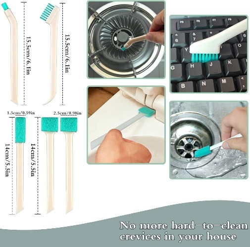 Small Household Cleaning Brushes, 9 Pcs Crevice Brush for Number of Items: 9