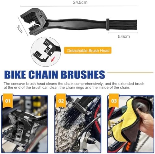 7 in 1 Bike Chain Cleaning Kit, Bike Chain Cleaner includes 350ml Degreaser S…