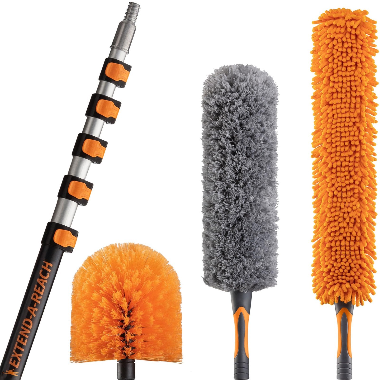 30ft High Reach Duster Kit with Telescopic Pole – Cobweb & Ceiling Fan Cleaner