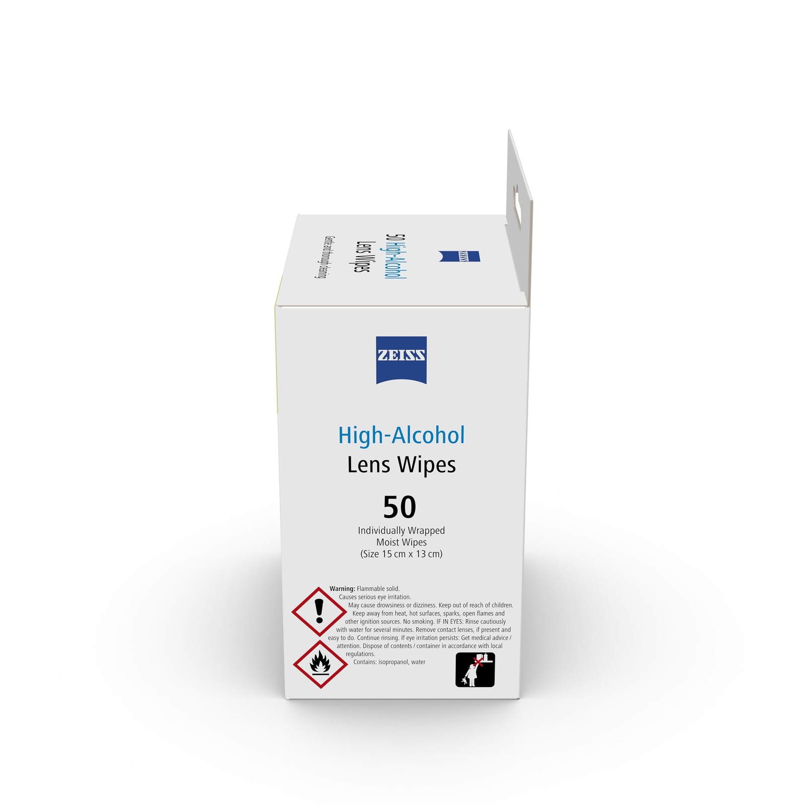 ZEISS Lens Wipes 50 Count – 70% Alcohol Cleaner for Glasses & Lenses