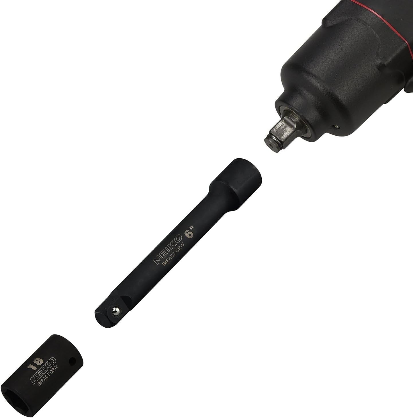 00237a 1/2-inch-drive Impact Extension-bar Set, Made with Crv Steel, 3-inch, 6-i