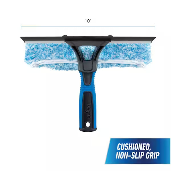 10 inches 2 in 1 Window Cleaner Squeegee Scrubber Glass Cleaning Tool