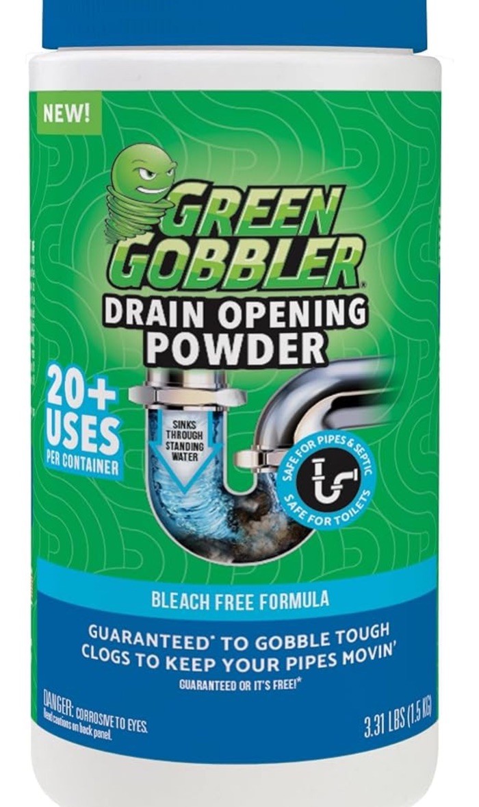 Drain Clog Remover and Drain Opening/Cleaning Powder 3.31 lbs Green Gobbler