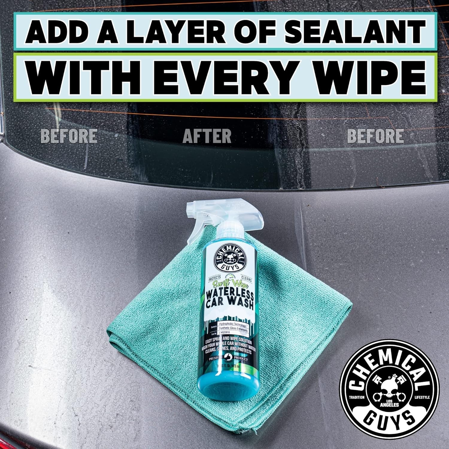 Chemical Guys Swift Wipe Sprayable Waterless Car Wash Spray – Spray and Wipe