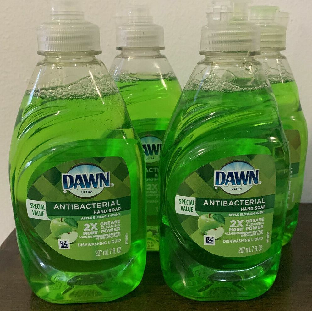 Dawn Ultra Hand Soap Dishwashing Liquid 4 Pack Apple Blossom Scent 7 oz