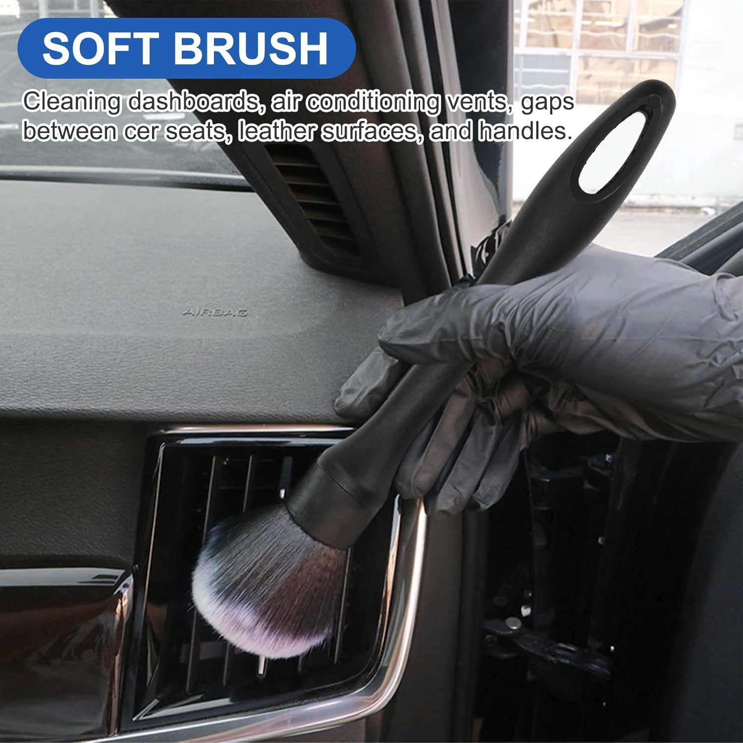 Car Interior Duster Detailing Brush Set Cleaning Gel Kit, Soft Microfiber Towels