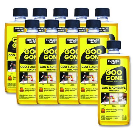 Goo Gone Original Adhesive Remover Citrus Scent 8 oz Bottle Pack of 12 Bulk Case